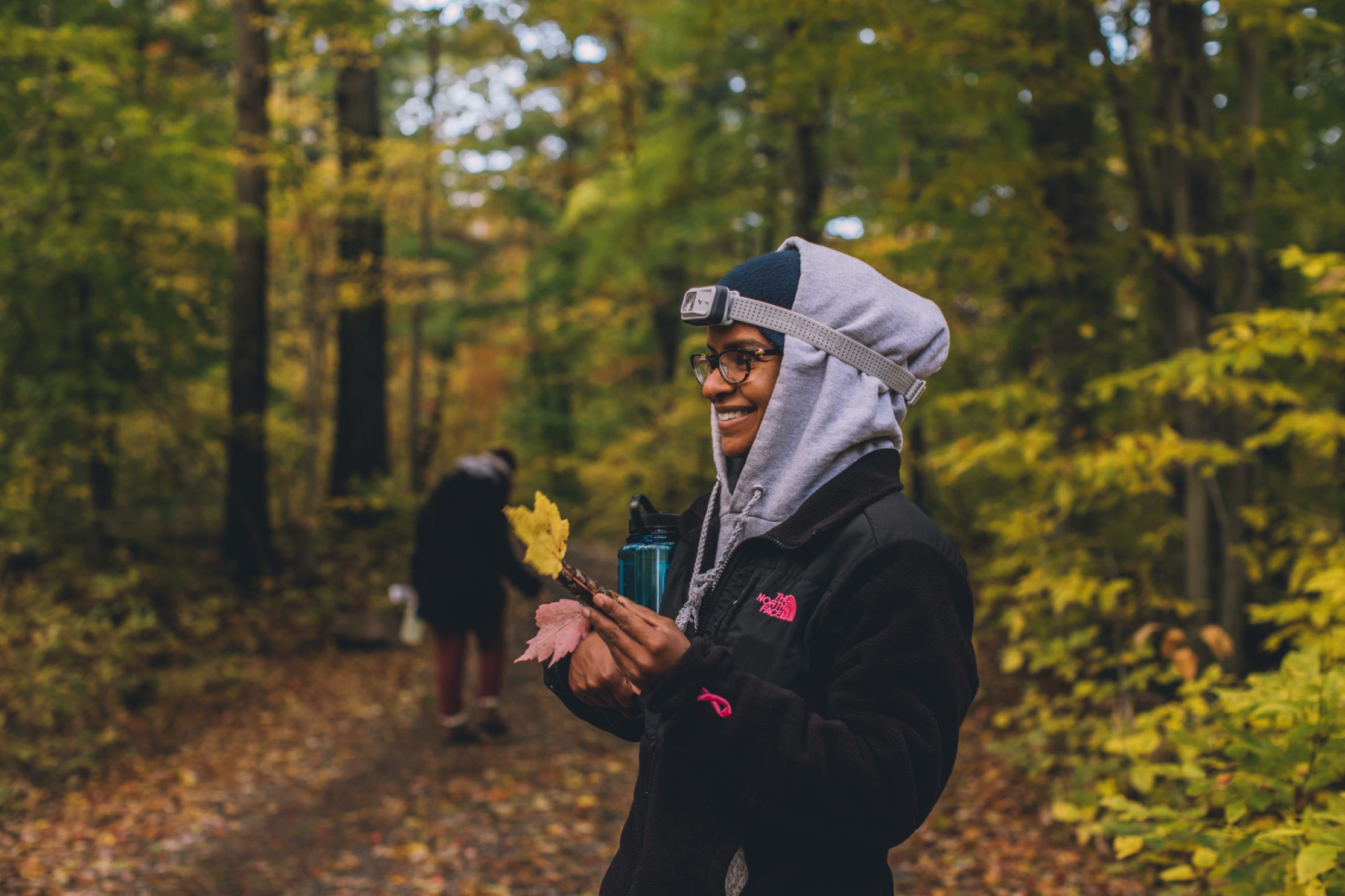 Oct. 29, 2018. AMC Ponkapoag Camp, Blue Hills Reservation, Massachusetts-- A trip led by YOP trained youth leaders. Photo by Paula Champagne.