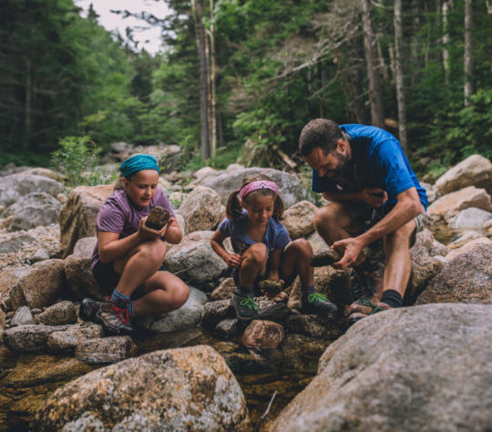 August 12, 2019. White Mountain National Forest, New Hampshire-- An AMC Family Adventure program. Photo Paula Champagne.